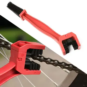 Lanț de bicicletă Curat cu Peri Lungi Robust din Metal Non-Zero Lanț Instrument de Curățare pentru Biciclete de Munte Lanț Perie Curata