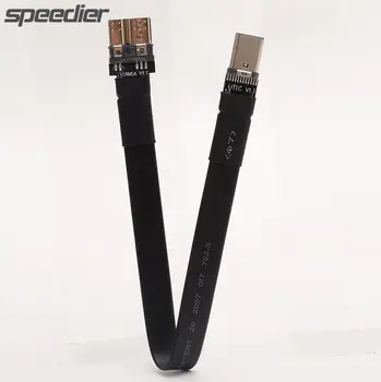 USB3.0 Masculin Feminin Plat de Date Cablu de Extensie de Tip C Pentru Micro-B în Sus/în Jos în Unghi Conector FPC FPV Micro USB3.0 Scut Extender