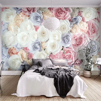 wellyu Personalizat tapet romantic rose stereo 3D TV de fundal pictura pe perete camera de zi umiditate dovada mucegai 3d papel de parede