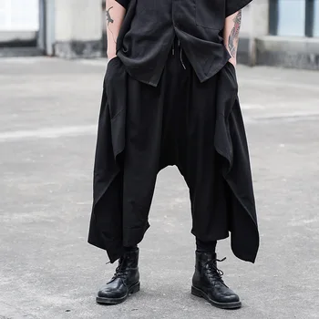 Barbati Pantaloni Largi Picior de Primăvară Și de Toamnă Nou Stil Japonez Stilul Punk Rock Casual de Dimensiuni Mari Nouă Puncte Pantaloni