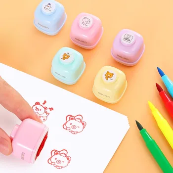 Rotunde Multicolore Distractiv 10 Buc Panda Drăguț Copil DIY Album Copiii Timbru de Desene animate de Cauciuc Timbre de Scrapbooking Recompensa Jucărie