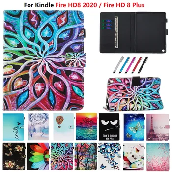 E-book Reader Coperta Pentru Amazon Kindle fire HD 8 HD8 Caz 2020 Fundas Portofel Slot Tableta Coque Pentru HD 8 Plus 2020 Acoperi 8.0 inch