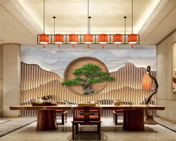 beibehang lemn Personalizat dungă noul stil Chinezesc oaspete de pin fundal pânză ceai biroul de decorare tapet papier peint