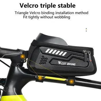 1.8 L Sac de Biciclete de Mare Capacitate Non-Deformate Ecran Tactil rezistent la apa Biciclete de Calitate, Cadru Frontal Telefon Geanta pentru Bicicleta