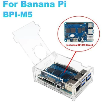 Pentru Banana Pi BPI M5 Amlogic S905X3 4GB LPDDR4+16G EMMC Dezvoltarea Bord+Caz+Ventilator+4XHeat Chiuveta+Power Adapter Set-UE Plug