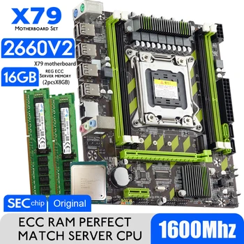 Atermiter placi de baza X79 despre lga2011 Combo-uri E5-2660 V2 E5 2660 V2 CPU 2 buc x 8GB = 16GB memorie RAM DDR3 1600Mhz PC3 12800R REG ECC 12800